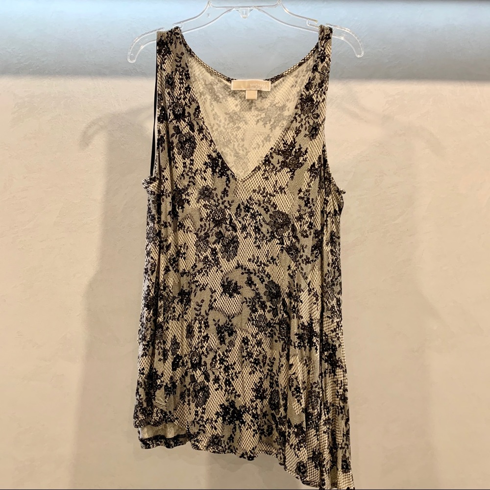 Michael Kors XL beige asymmetrical tank